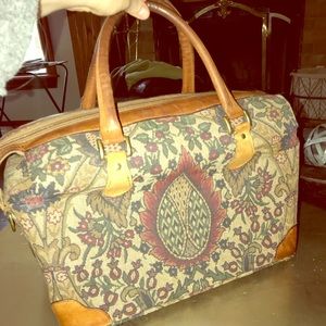 Vintage tapestry travel cosmetic bag Hartman